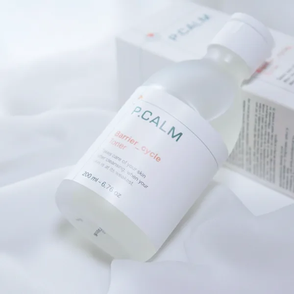 Close up of P.Calm Barrier Cycle Toner